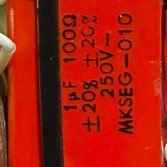 Kondensator gasikowy 1uF 250V 100Ohm gasik
