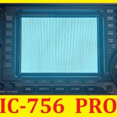 ICOM IC-756 PRO PANEL PRZEDNI, LCD, S-METR FRONT, KLAWIATURKA, Podświetlenie LED bitStork MOD756LED