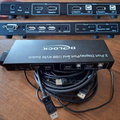 Sprzedam 2-portowy przełącznik KVM DP/HDMI
